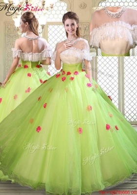 2016 Spring Beautiful Scoop Quinceanera Dresses with Ruffles