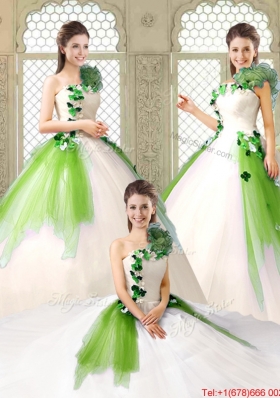 Cheap One Shoulder Sweet 16 Dresses with Appliques and Ruffles