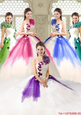 Elegant Appliques and Ruffles Quinceanera Dresses with One Shoulder