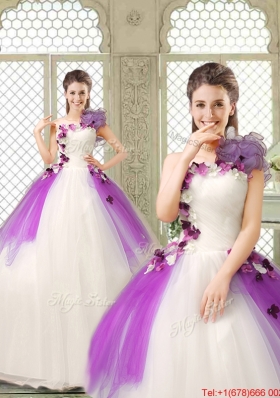 Pretty Appliques and Ruffles Quinceanera Gowns in Multi Color