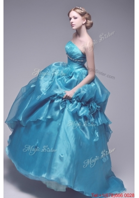 Great 2016 Princess Strapless Beading Wedding Dresses for Garden