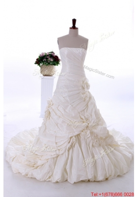 Pretty Most Popular A Line Strapless Wedding Dresses