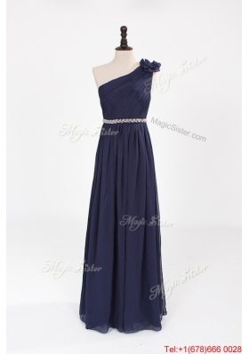 Vintage Empire Asymmetrical Beaded Prom Dresses with Belt