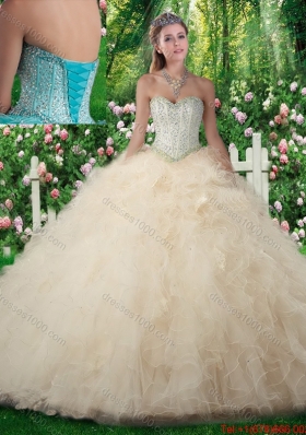 Exquisite A Line Sweetheart Sweet 16 Dresses with Beading