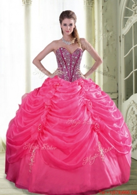 Designer Beading and Hand Made Flowers Quinceanera Dresses for 2015