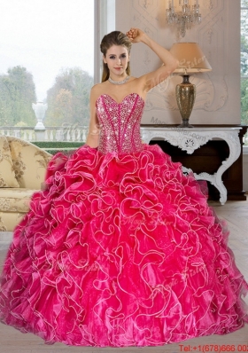 Elegant Sweetheart Ball Gown Quinceanera Dresses with Beading and Ruffles