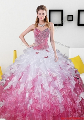 2015 Top Seller Sweetheart Quinceanera Dresses with Beading and Ruffles