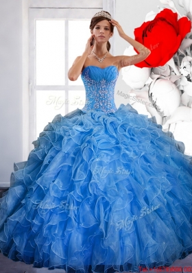 Elegant Ball Gown Quinceanera Dress with Ruffles and Appliques