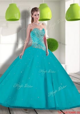 Suitable Sweetheart 2015 Quinceanera Dress with Beading and Appliques