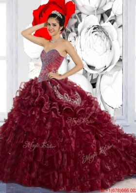 Wonderful Sweetheart Ruffles and Appliques Sweet Fifteen Dresses for 2015