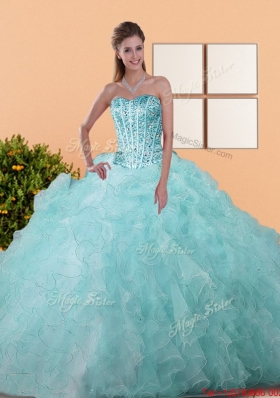 Elegant Beading and Ruffles Ball Gown Quinceanera Dresses for 2015