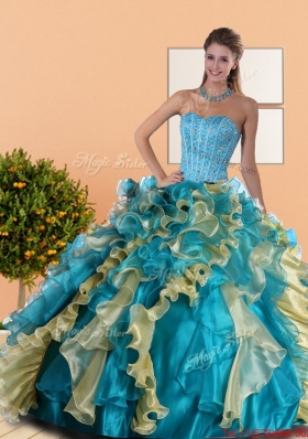 New Style Sweetheart Quinceanera Dress with Beading and Ruffles