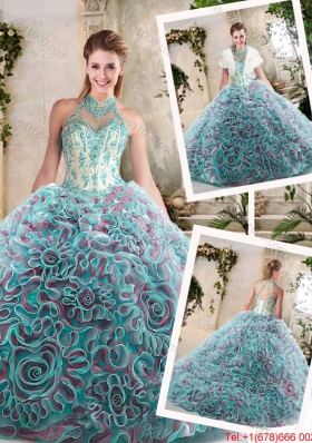 New Arrivals Halter Top Quinceanera Dresses with Appliques