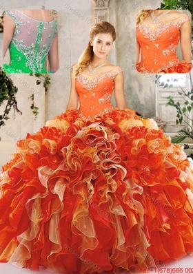 Popular Beading Sweet Sixteen Dresses in Multi Color