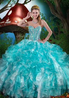 2016 Fall Popular Quinceanera Dresses with Beading and Ruffles