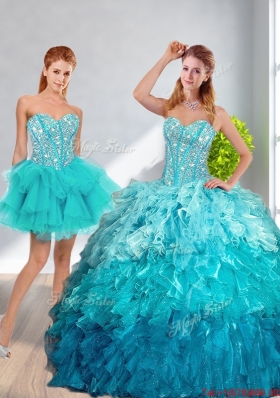 2016 Spring Pretty Sweetheart Detachable Quinceanera Dresses in Multi Color
