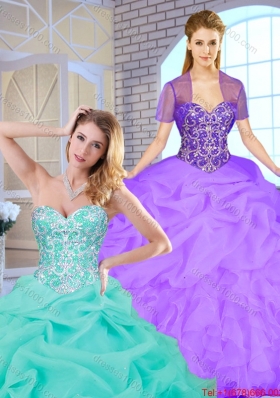 New Arrivals 2016 Spring Sweetheart Quinceanera Gowns with Beading