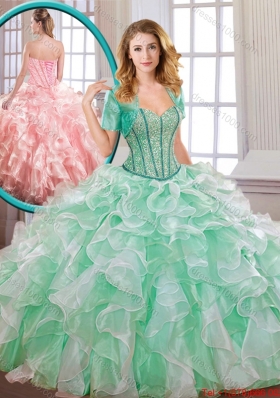 2016 Popular Beading and Ruffles Multi Color Quinceanera Dresses