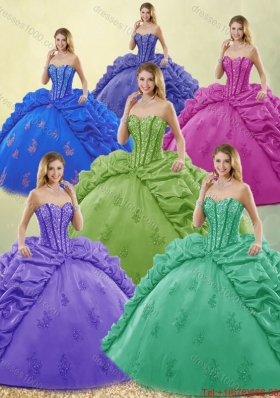 Exquisite Beading and Appliques Quinceanera Dresses for 2016 Spring