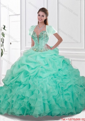 Beautiful Sweetheart Quinceanera Gowns with Beading and Ruffles