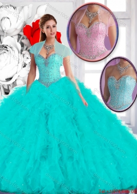 Perfect 2016 Spring Ball Gown Sweet 16 Dresses with Ruffles