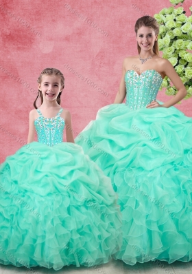 Spring Classical Ball Gown Pick Ups Princesita With Quinceanera Dresses in Apple Green