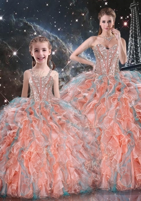 Gorgeous Ball Gown Princesita With Quinceanera Dresses with Beading and Ruffles for Fall