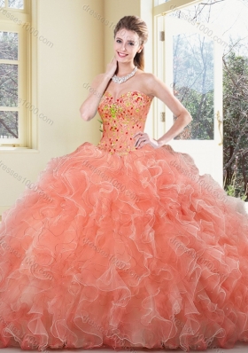 New Arrivals Ball Gown Beading and Ruffles Sweet 16 Dresses