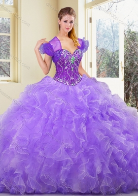 New Style Sweetheart Beading and Ruffles Sweet 16 Gowns