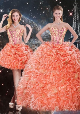 201 6Pretty Detachable Sweetheart Beading and Ruffles Quinceanera Gowns