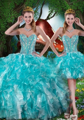 2016 Hot Sale Sweetheart Detachable Quinceanera Gowns with Beading for Summer