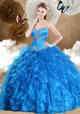 Beautiful Ball Gown Sweetheart Quinceanera Dresses with Beading and Ruffles