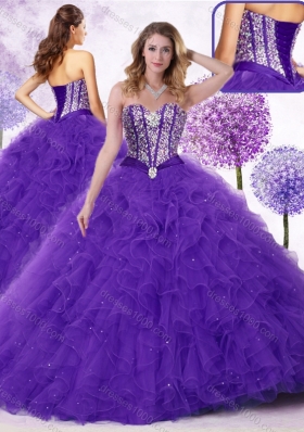 New Arrivals Sweetheart Quinceanera Gowns with Beading and Ruffles