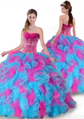 Pretty Sweetheart Beading and Ruffles Quinceanera Dresses