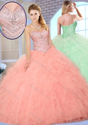 Wonderful Ball Gown Quinceanera Dresses with Beading and Ruffles