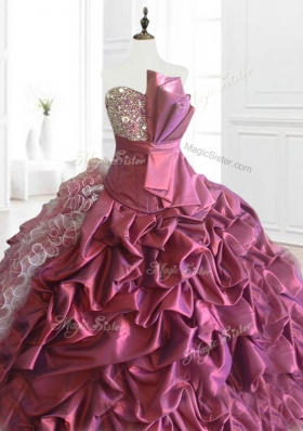 Hot Sale Strapless Sequins and Ruffles Sweet 16 Dresses for 2016
