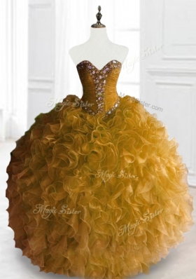 Exclusive Ball Gown Sweet 16 Dresses with Beading and Ruffles