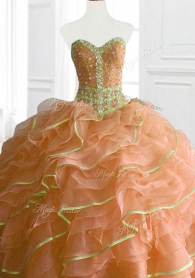 Latest Ball Gown Beading and Ruffles Sweet 16 Dresses for 2016