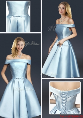 Fall A Line Knee Length Prom Dresses with Ruching