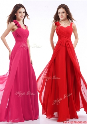 Discount Straps Hand Made Flowers Evening Dress in Floor Length