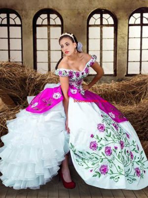 Modest Multi-color Sleeveless Taffeta Lace Up Quinceanera Gown for Military Ball and Sweet 16 and Quinceanera