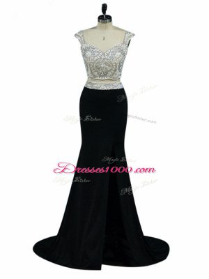 Most Popular Chiffon Cap Sleeves Prom Dresses and Beading