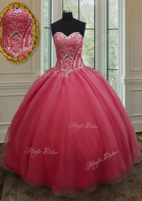 Sweetheart Sleeveless Organza 15 Quinceanera Dress Beading and Ruching Lace Up