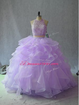 Adorable Sleeveless Backless Beading and Ruffles Sweet 16 Dress