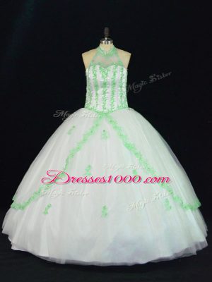Sleeveless Appliques Lace Up 15th Birthday Dress