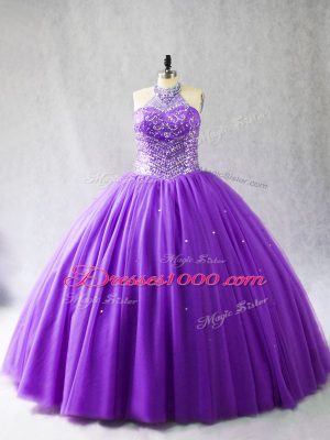 Sleeveless Beading Lace Up Sweet 16 Quinceanera Dress