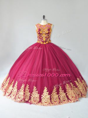 Sleeveless Appliques Lace Up Quinceanera Dresses