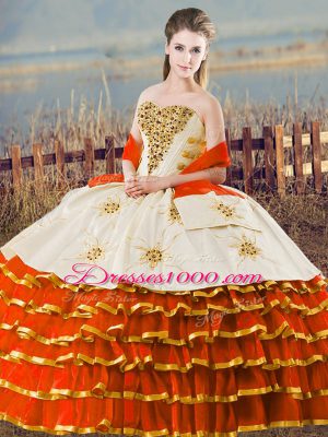 Custom Made Sweetheart Sleeveless Organza Quinceanera Dresses Ruffled Layers Lace Up