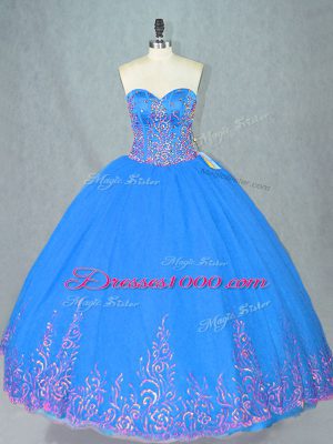 Clearance Sleeveless Beading and Embroidery Lace Up 15 Quinceanera Dress
