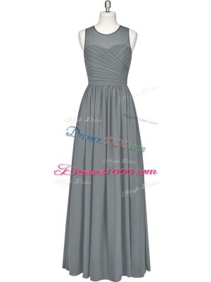 Graceful Sleeveless Ruching Zipper Prom Dress